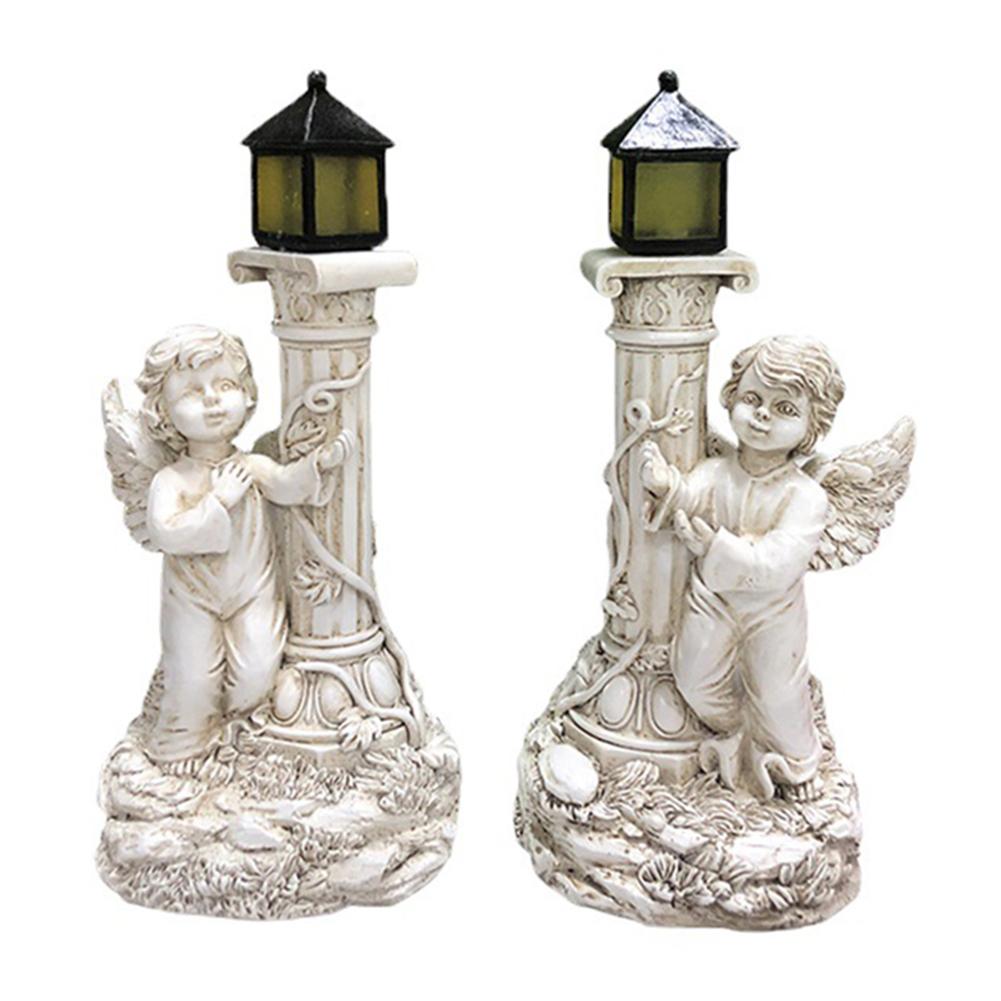 Статуэтка ангела из смолы, креативная садовая статуэтка ангела-херувима, декоративная фигурка ангела left